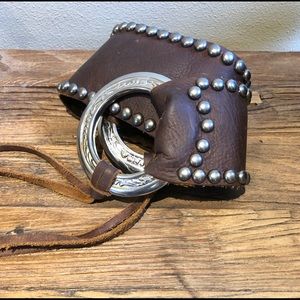 LEATHER-STUDDED BELT~AL STOHLMAN